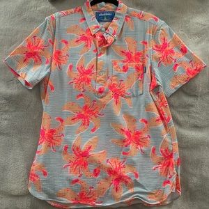 Chubbies seersucker nutter 1/4 button top! no tags NEVER WORN